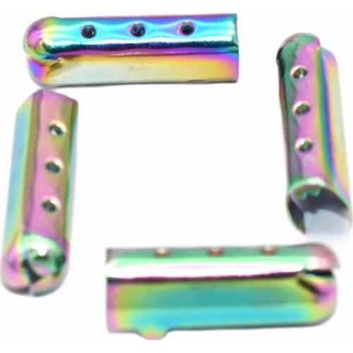 20mm Rinbow Toggle Cord Locks,Shoe Lace End Tips,Metal Rope Cord Ends,Shoelace Bullets for Repair Shoe Customising Shoelaces