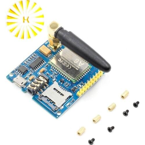 1Set A6 GSM GPRS Module TTL/RS232 Core Development Board With Antenna GPRS Wireless Data Transmission Replace SIM900 Connector