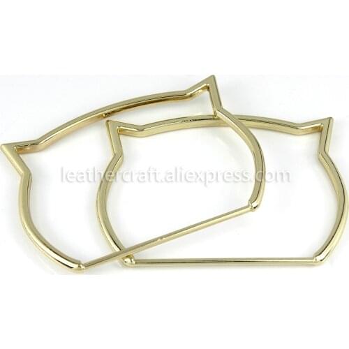 1x Metal Cute Cat Bag Handle Metal Strap Replacement Handbag Luggage DIY Fashion Hardware Accessories 11cm (4-5/16")