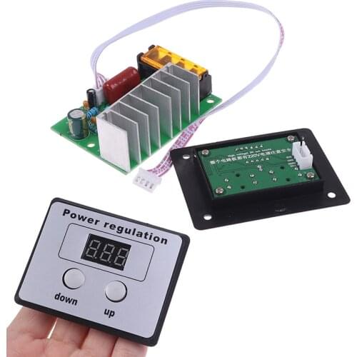 1Pcs New 4000W AC 220V SCR Voltage Regulator Motor Speed Temperature Controller