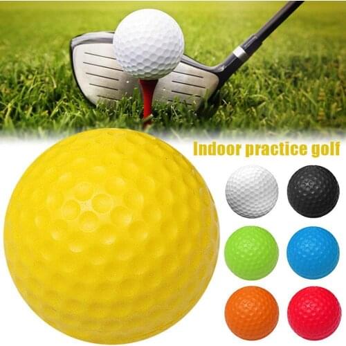 10Pcs Golf Practice Ball Bright Color Light Indoor Outdoor Training Practice Golf Sports Elastic PU Foam Balls Dropship Exercise