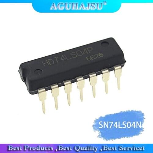 10PCS SN74LS04N DIP14 SN74LS04 DIP 74LS04N 74LS04 DIP-14 new Six inverter gate/pole and inverter