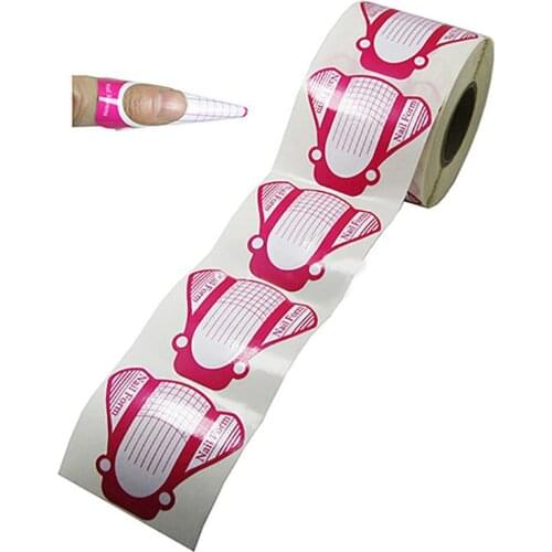 100Pcs French Nail Art Tip Extension Forms Guide Acrylic UV Gel Sticker DIY Tool