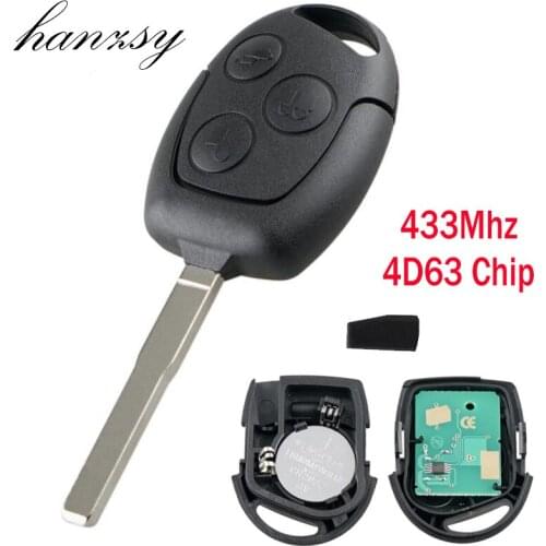 3 Buttons 433Mhz Car key for Ford Mondeo Focus 2005 2006 2007 Remote Key with 4D63 40Bit Chip HU101 Blade