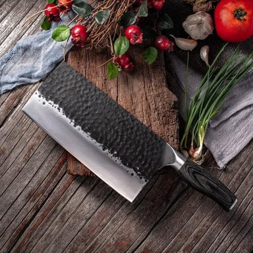 3 layer High Carbon Steel Hand Forging Knife 9Cr18 Chopping Chef Knife Bone Fish Meat Vegetable Cutting Tools