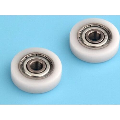 5pcs 624ZZ bearing pulley plastic coated guide wheel miniature flat wheel drawer showcase furniture pulley POM roller 4*18*5