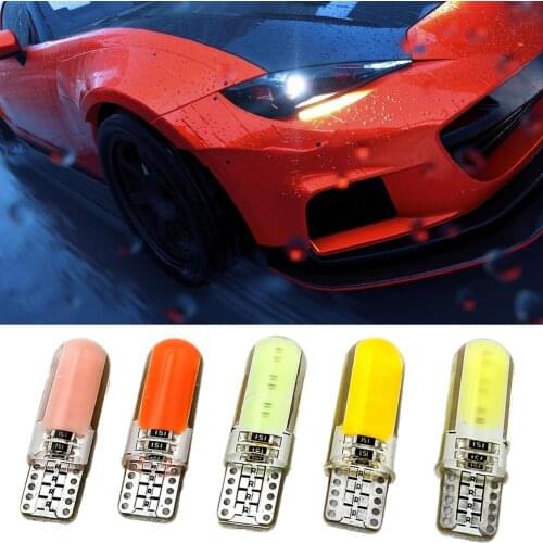 80% Hot Sale 10Pcs Silicone Car 12V T10 W5W Side Parking Signal Light COB LED Reading Lamp Automotive Exterior Decorative Lights