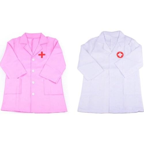 Childrens doctor nurse role play costume Halloween party coat white robe nurse uniform