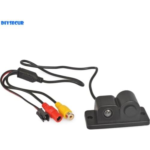 DIYSECUR Waterproof Packing Radar Sensor Car Reverse Rear View Car Camera Wide Angle for Parking Assistance Kit 2 in 1