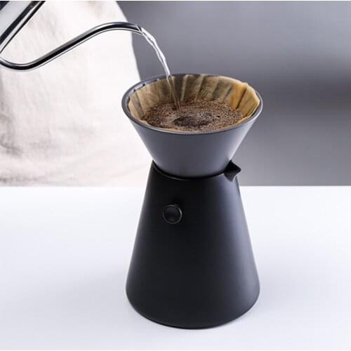 Pour Over Coffee Maker Hand Dripper Coffee Set with Filter V60 Drip Brewing Device Ceramic Material 650ml Sharing Coffee Pot