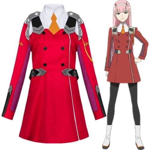 DARLING in the FRANXX ZERO TWO CODE:002 Cosplay Costume Suit Dress Accessories Socks Set Halloween Party