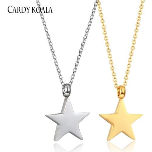 Korean version of fashion titanium steel star necklace female clavicle chain trendy pendant for couples with accessories and chi