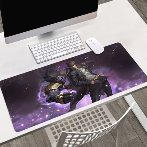Jojo Bizarre Adventure Anime Mousepad Speed PC Gamer Cabinet Extended Pad Mouse E-sports games Setup Gamer Accessories Desk Mat