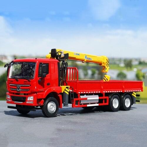Diecast 1:35 Scale Original Integrated Truck-Mounted Crane Transporter Alloy Engineering Model Gift Adult Collection Display Toy