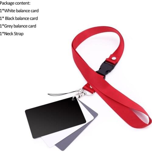 3 In 1 Mini Camera Flash White Balance Card with Neck Strap Rope for Canon Nikon Sony Speedlite DSLR Photography Accessories