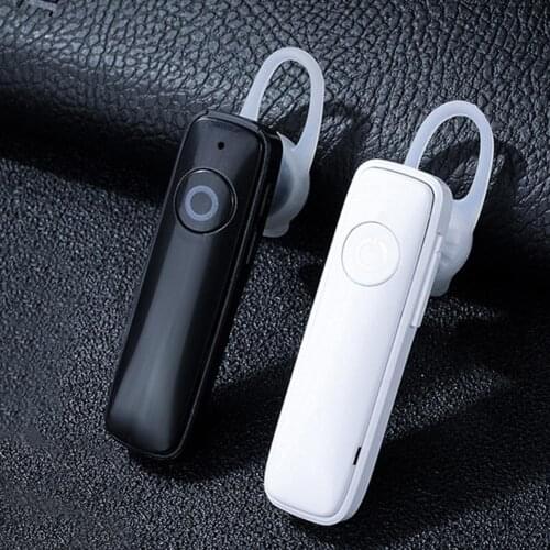 M165 Mini Bluetooth Earphone Stereo Bass Bluetooth Headset Handsfree Earloop Wireless Earpiece With Mic For All Smart Phones