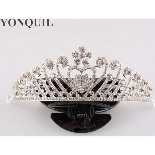 Fashion Wedding Party Pearl Crystal Wedding Princess Headband Rhinestone Pageant Tiaras And Crowns For Brides Girls Hair MYQC003
