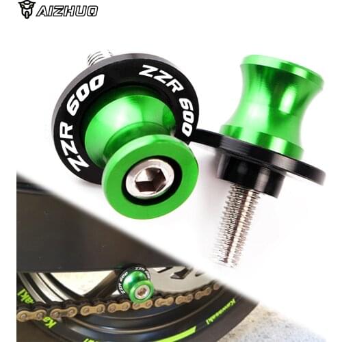 Motorcycle 8MM 2PC CNC Aluminum Swingarm Spools Slider Stand Screws For KAWASAKI ZZR600 ZZR 600 1990-2009 2008 2007 2006 2005