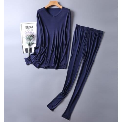 Mens 50% Silk 50% Viscose Base Layer Long Johns Warm Thermal Underwear Set L XL 2XL TG204