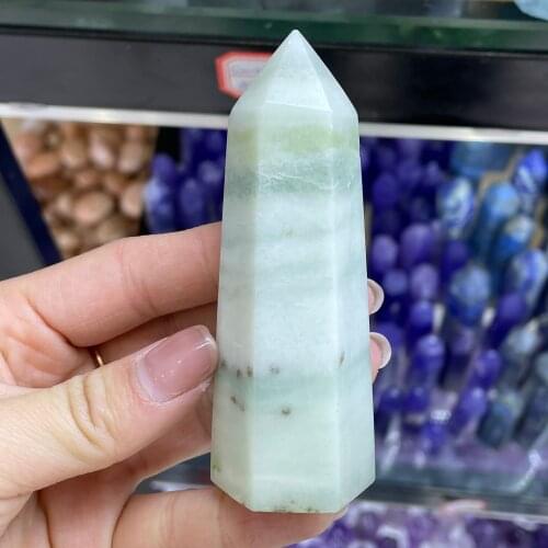 New!!! Natural Arran Stone Crystal Quartz Point Healing Stone Hexagonal Prisms Obelisk Wand Treatment Home Decor