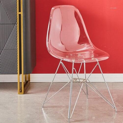New Transparent Dinning Chair Acrylic Backrest Chair Nordic Wooden Foot Kitchen Living Room Dinning Chairs 의자 стулья для кухни