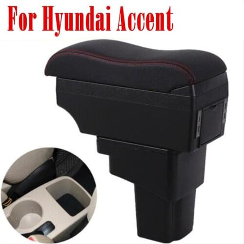 Car Armrest For Hyundai Accent RB Solaris 2011-2016 Centre Console Storage Box Arm 2012 2013 2014 2015