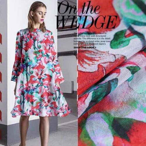 140cm digital printed silk linen fabric dress cheongsam chinese silk fabric natural linen fabric wholesale linen cloth