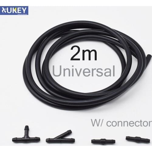 5pcs/Set 2m Car Windshield Washer Hose Automotive Car Wiper Blade Pipe Windshield Jet Spray Wiper Nozzle Water Hose Fluid Tube