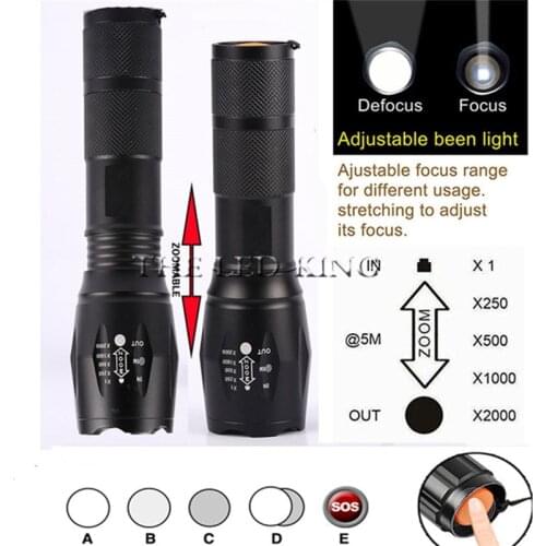 Led flashlight Ultra Bright torch T6/L2/V6 Camping light 5 switch Modes 10000 LM Zoomable Bicycle Light use 18650 battery