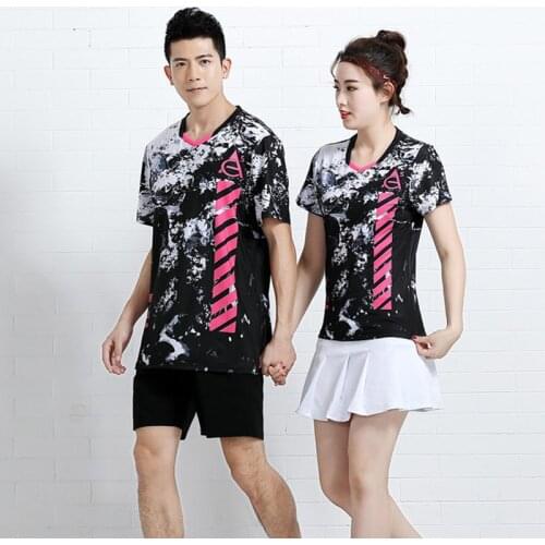 Tennis Sport shirt For Girl , badminton clothes women , Black Youth Tennis Kits, tennis shorts men , team sportswear uniforms