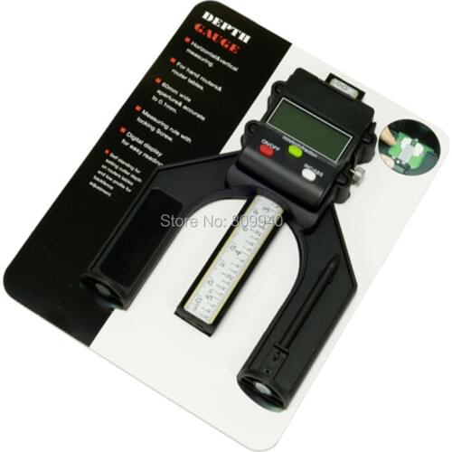 Generic Digital Depth Gauge Digital Tread Depth Gauge LCD Magnetic Self Standing Aperture 80mm Hand Routers