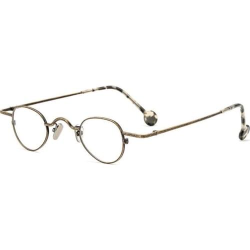 60s Vintage Super Small Oval Eyeglass Frames Punk Full Rim Men Women Rx able