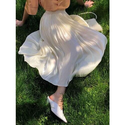 Half-length skirt female 2021 summer new French gentle wind design sense niche super fairy temperament all-match female skirt