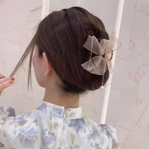 Spring Summer Korea Ins Solid Color Hair Clip Headdress Hair Clip Female Back Head Acrylic Clip Large Shark Clip Bath Hair Clip