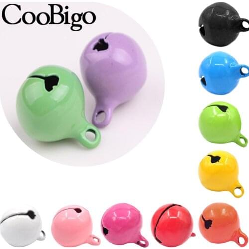 10Pcs/Lot 13mm Plated Copper Bell Loose Beads Small Jingle Bells for Crafts DIY Earrings Pendants Charms Christmas Decoration