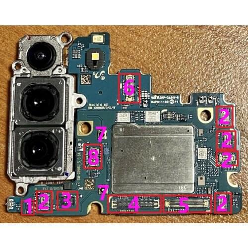 10PCS, Original for Samsung S21 Plus 5G G996 G996U Battery LCD Display USB Charger Charging WiFi Antenna FPC Connector on Board