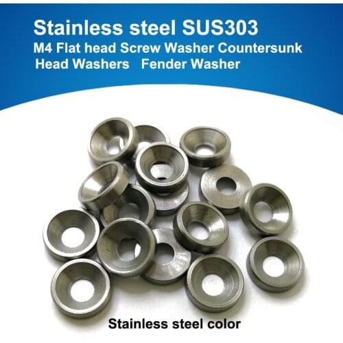 15pcs /bag, Stainless steel M4 Flat head Screw Washer Countersunk Head Washers Fender Washer
