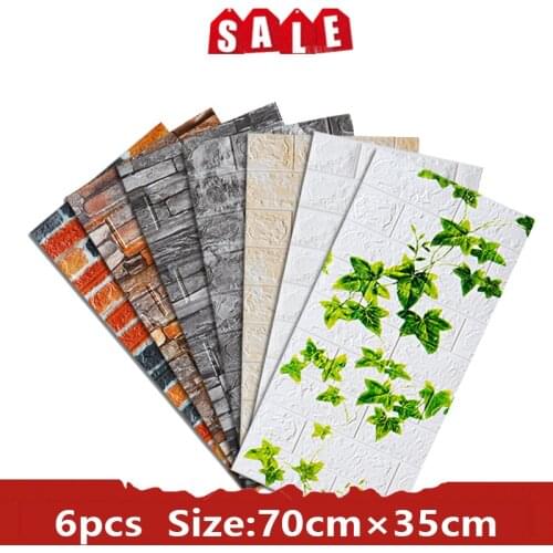10pcs DIY Brick Sticker Self Adhesive Panels Waterproof 3D Wallpaepr Foam Wall Paper Living Room Wallpaper Mural Bedroom Decor