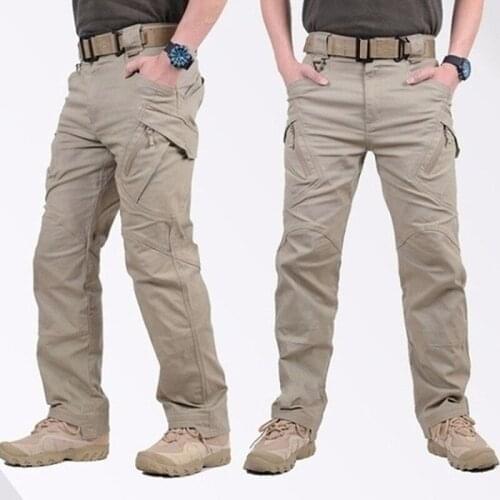 Man Tactical Pants Urban Casual Commuter Trousers with Multi Pocket Quick Dry Breathable Plus Size Male Army Green Cargo Pants