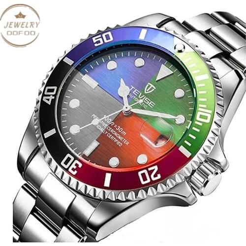 Luxury Waterproof Automatic Men Mechanical Watch Auto Date Full Steel Business Top Brand Man Watches Water Resistant