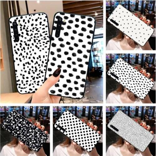Black And White Polka Dot Phone Case for Xiaomi Mi Note 10 Lite Mi 9T Pro xiaomi 10 10 CC9 Pro