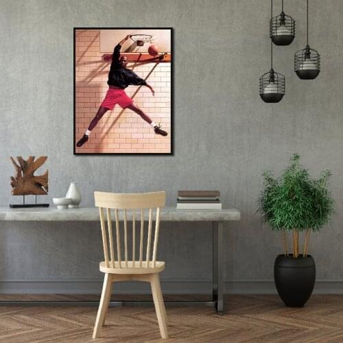 Paint Digital Painting Basketball Court Shooting Poster European Style Living Room and Bedroom Home Wall Decoration