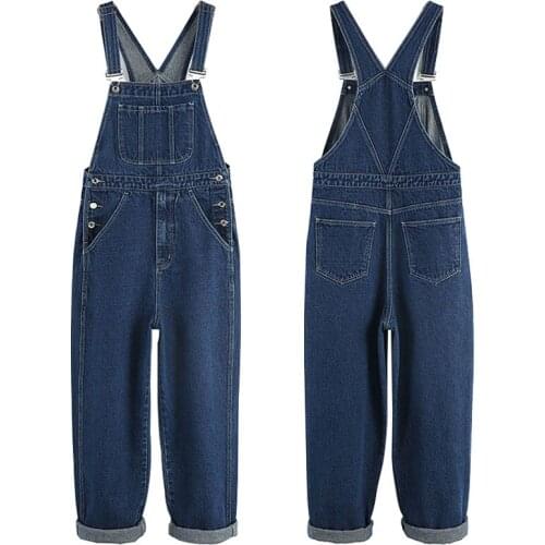 Spring Loose Overalls Men Bib Jeans Straight Denim Jumpsuits Fashion Cargo Pants Hip Hop Workwear Trousers Plus Large Size 5XL