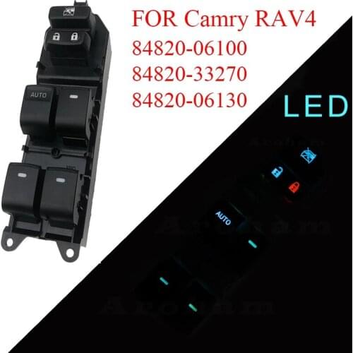 84820-06070 Electric Master Power Window Lifter Switch for Toyota Camry RAV4 E0634 84820-06100 84820-06130