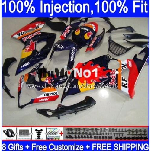 Injection For SUZUKI GSX R1000 GSXR-1000 2005 2006 21MC.78 GSX-R1000 GSXR 1000 1000CC 05 K5 GSXR1000 05 06 Yellow red Fairing