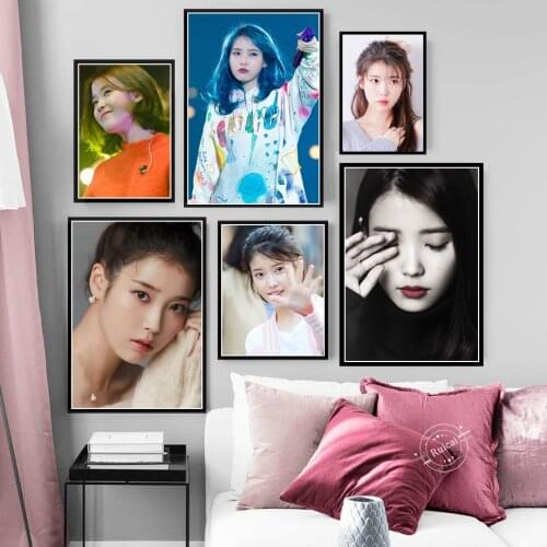 IU Kpop Poster Canvas Art High Prints Wall Picture For Living Room Bedroom Bar Painting Home Decoration