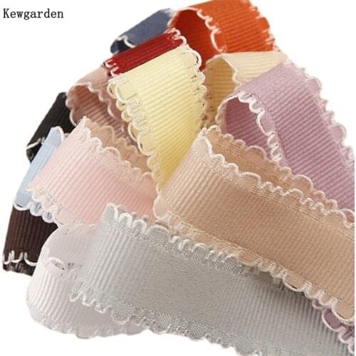 Kewgarden Crochet Grosgrain Ribbons 1.5" 1" 38mm 25mm Handmade Crafts Gift Packing DIY Hairbow Accessories Wholesale 20 Yards