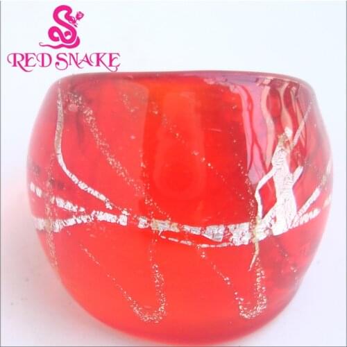 RED SNAKE Brand Fashion Ring Handmade Murano Glass Multifarious Rings RSMG0000#100