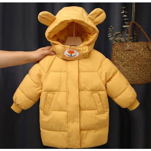 Jacket for Girls 2021 Winter Childrens Cotton Clothes Girls Coat Toddler Boys Outerwear Kids Parkas Windproof 1-8T