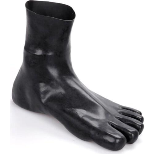 Latex Five Toes Socks Low Cut Ankle Rubber Short Socks Unisex handmade legwear